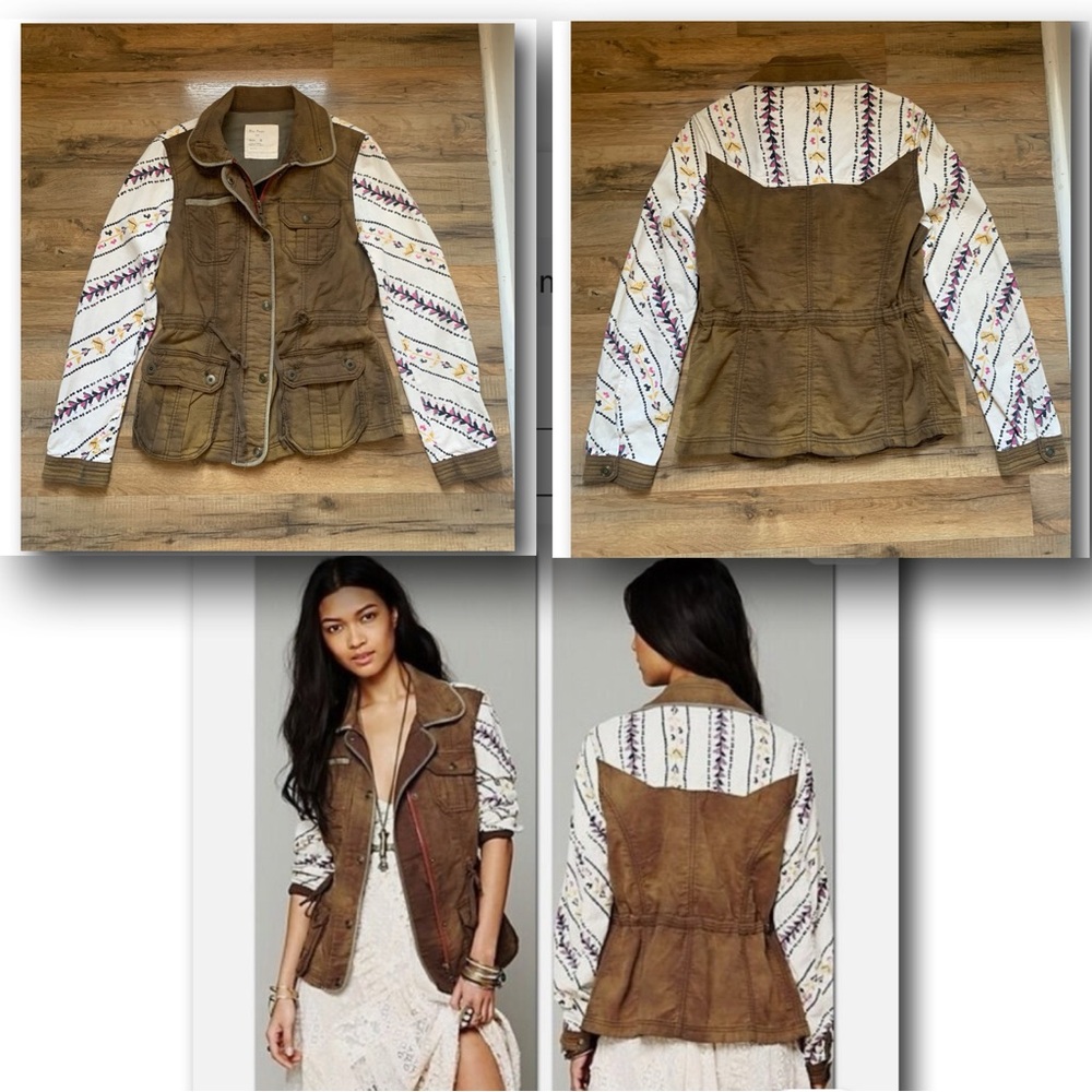 Free People Follow Your Heart Cargo Jacket    Size-Small